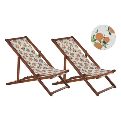 Sun Lounger Wood Dark Brown ANZIO