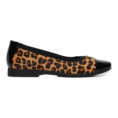 Un Darcey Cap | Leopard Print Pony Hair | Womens Ballet Pump Shoes