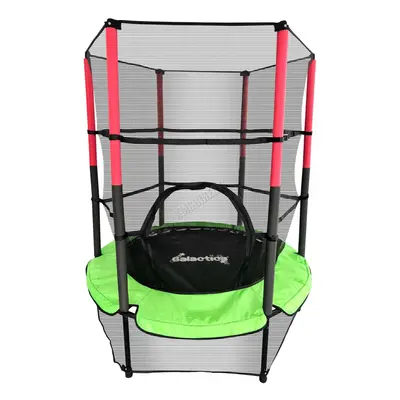 GALACTICA Children's Mini Trampoline With Safety Net â 4.5FT Kids Rebounder Green