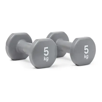 (2 x 5kg) Reebok Dumbbells Hand Weights Lifting kg Pairs