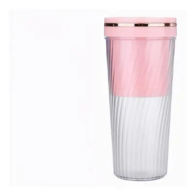 (Pink) 350ML Portable Juicer Cup USB Rechargeable Juicer Cup Mini Mixer Personal Size Travel Dri