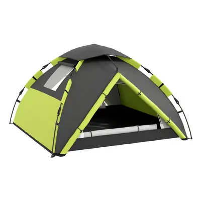 Outsunny Man Camping Tent Portable with Bag, Quick Setup, Green