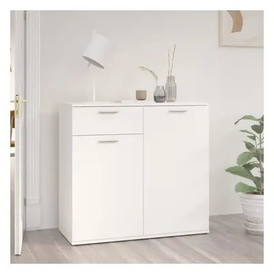 vidaXL Sideboard White Chipboard Chest of Drawer Stand Storage Cabinet Shelf