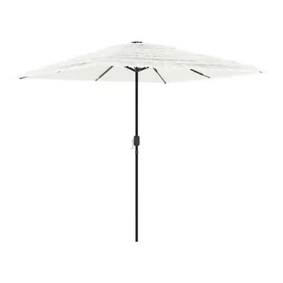 (white, x x cm) vidaXL Garden Parasol with Steel Pole Outdoor Umbrella Balcony Sun Parasol