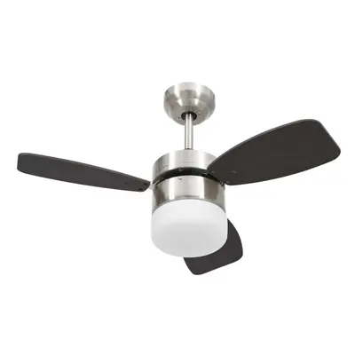 vidaXL Ceiling Fan with Light and Remote Control Dark Brown Ventilator Summer