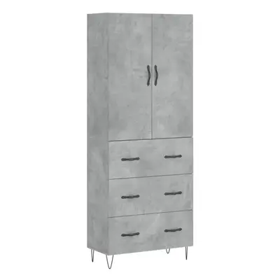 (concrete grey, drawers) vidaXL Highboard Sideboard Storage Cabinet Home Side Cabinet Engineered