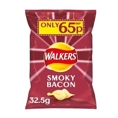 Walkers Smoky Bacon Crisps 32.5g x Bags