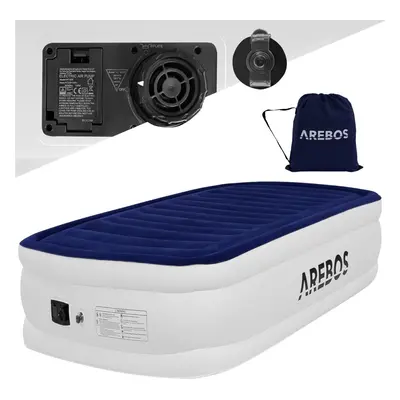 AREBOS Air Mattress Self-Inflating Guest Bed Mattress with Pump Blue / White