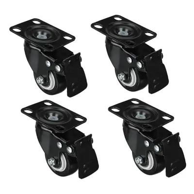 4pcs 2" 50mm Swivel Castor Wheel Heavy Duty 200KG Trolley Furniture Caster Rubber