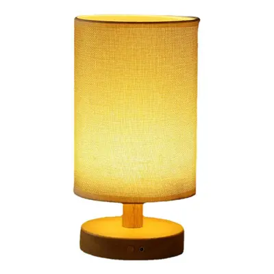 (Jute cloth) Touch Dimmer Table Lamp Modern LED Chrome Lampshades For Home Bedroom Light USB