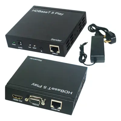 HDMI HDBaseT Extender IR RS232 & Ethernet 1080p 3d 100m Over CAT5e CAT6 Cable