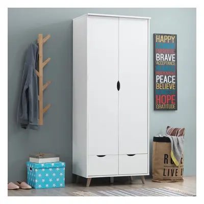 Pulford Door Double Wardrobe + Drawers Bedroom Furniture Cupboard White