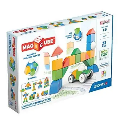 Geomag - Magicube 1+ Shapes - Magnetic Blocks for Kids - Colours and Shapes - Cubes ? Percent Re