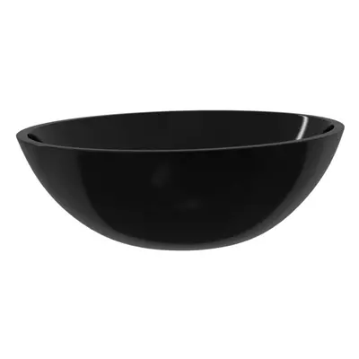 (Black) vidaXL Basin Glass Bathroom Washroom Sink Bowl Plumbing Fixture Multi Colours