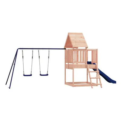 (solid douglas wood) vidaXL Outdoor Playset Wooden Playground Set Kids Swing Set Solid Wood Pine