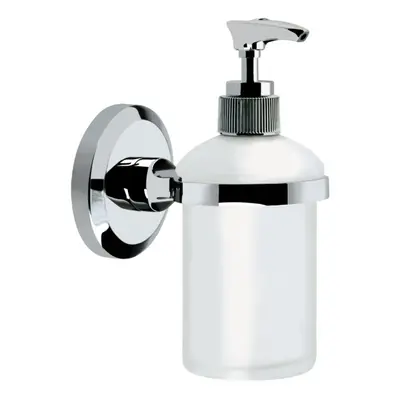 Bristan SO SOAP C Solo Wall Mounted Frosted Glass Soap Dispenser - Chrome Plated