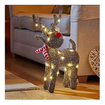 Rattan Light Up LED Cupid the Reindeer Indoor Outdoor Xmas Decoration