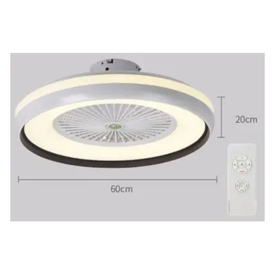 (Coffee, 220V) Ceiling Fan with Lighting LED Light Color Temperature Adjustable Wind Speed Remot