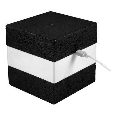 (Black, Light Colors Mode) LED Cube Night Light USB Rechargeable Touch Night Light Bar Cafe Rest