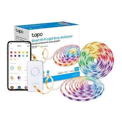 TP-Link Tapo Smart LED Light Strip, 2x5m, Wi-Fi App Control RGBW Multicolour LED Strip, PU Coati