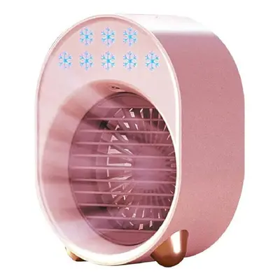 (Sakula Pink) Neck Fan Summer Air Cooling Conditioner Fan Double Wing Portable Silent Foldable H