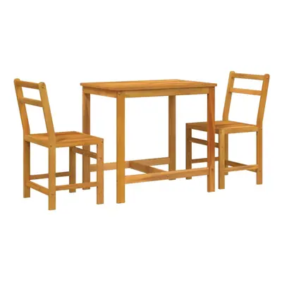 (brown) vidaXL Balcony Set Piece with Cushions Table and Chair Solid Wood Acacia