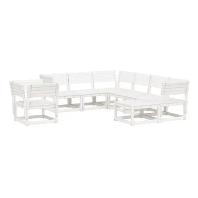 vidaXL Garden Lounge Set Piece Outdoor Lounge Set White Solid Wood Pine