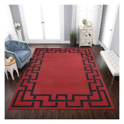 (160x230 cm, LEXI- PRINTED RUG) Modern Non-Slip Rugs Printed Geometric Carpet Mat