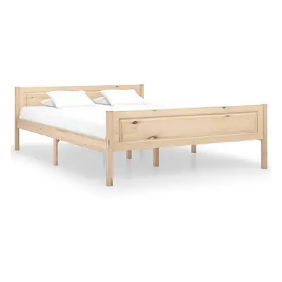 vidaXL Solid Pinewood Bed Frame 160x200 cm Bedroom Wooden Bed Base Bedstead