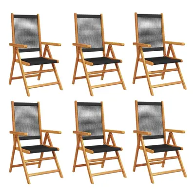 (black, pcs) vidaXL Reclining Garden Chairs Outdoor Chairs Patio Armchair Solid Wood Acacia