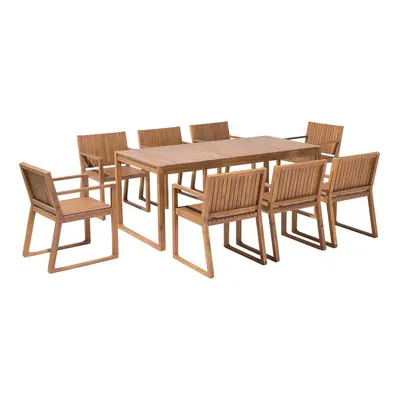 8 Seater Acacia Wood Garden Dining Set SASSARI