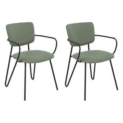 Set of Dining Chairs ELKO Dark Green