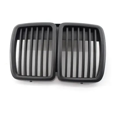 2Pcs Matte Black Front Bumper Hood Kidney Grille Racing Replacement for BMW 3-Series E30 M40