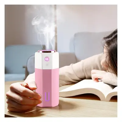 (Red) 300mL USB Colorful Breathing Light Mute Adjustable Ultrasonic Humidifier For Home Car Air 