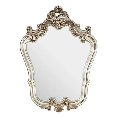 Premier Housewares Wall Mirror / Mirrors For Garden / Bathroom / Living Room With Carving Decora