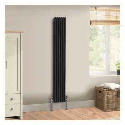 (1800 x 292mm - Triple) Warmehaus Traditional Cast Iron Style Black Radiator Perfect for Bathroo