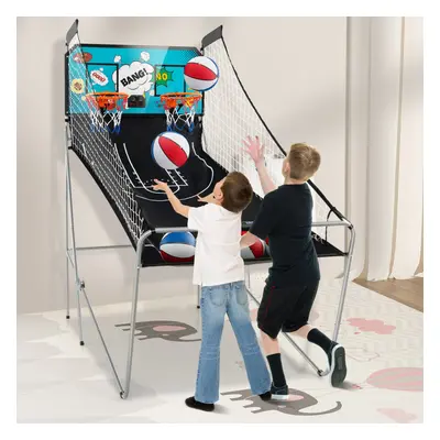 Double Basketball Hoop Game Modes Basketball Arcade w/ Scoreboard