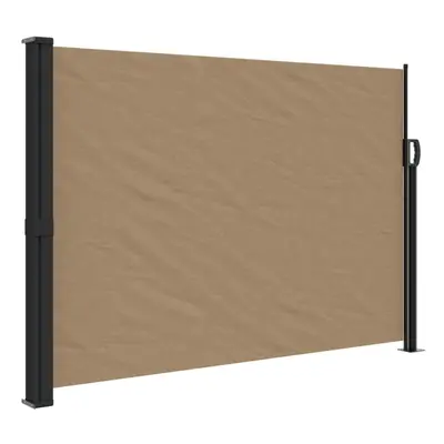 (taupe, x cm) vidaXL Retractable Side Awning Outdoor Privacy Screen Balcony Sunshade Shelter