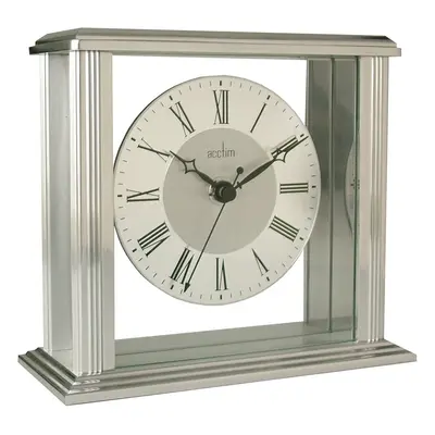 Acctim Hamilton Mantel Clock, Silver Effect