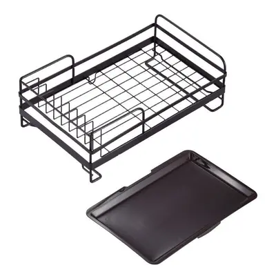 (Brown) Drying Tableware Storage Shelf Kitchen Tableware Storage Rack Multifunctional Dish Drain