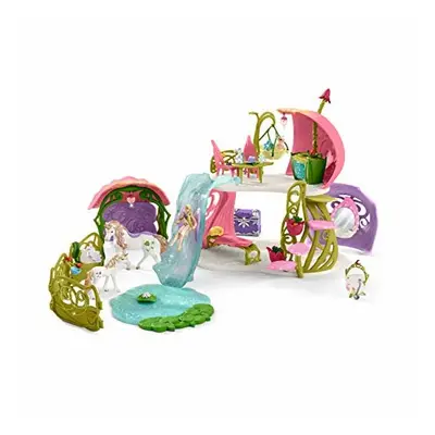 Schleich bayala Glittering flower house with unicorns, lake and stable (New)