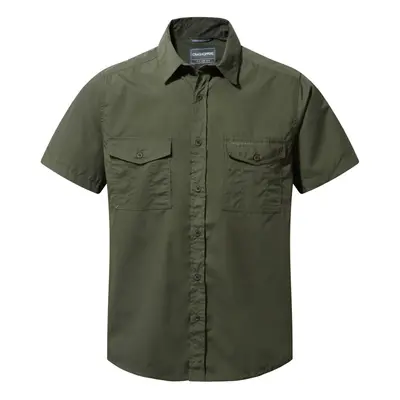 (S, Cedar Green) Craghoppers Mens Kiwi Short-Sleeved Shirt