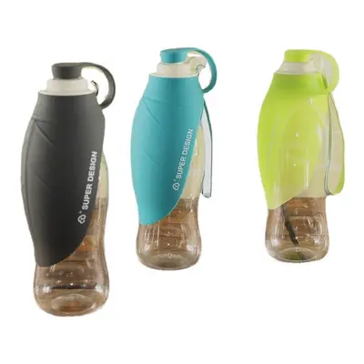 (Green) 650ml Sport Portable Leaf Pet Dog Water Bottle E*pandable Silicone Travel Dog Bottles Bo