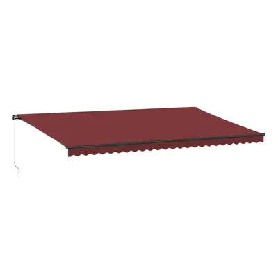 (burgundy, x cm) vidaXL Manual Retractable Awning Outdoor Patio Awning Sunshade Garden Canopy