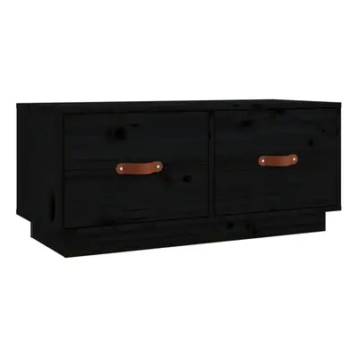 (Black) vidaXL Solid Wood Pine TV Cabinet HiFi Media Unit TV Console Multi Colours