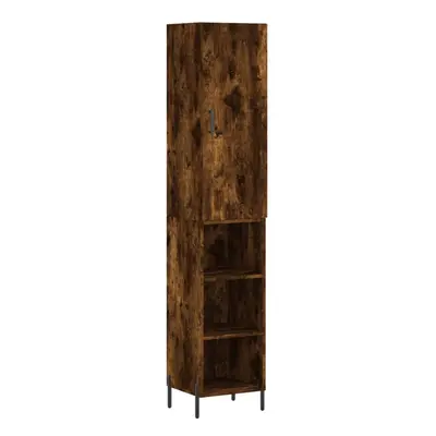 vidaXL Highboard Sideboard Cupboard Side Cabinet Smoked Oak Engineered Wood