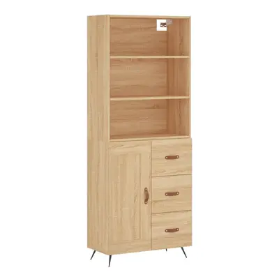 (sonoma oak) vidaXL Highboard Sideboard Storage Cabinet Cupboard Cabinet Engineered Wood