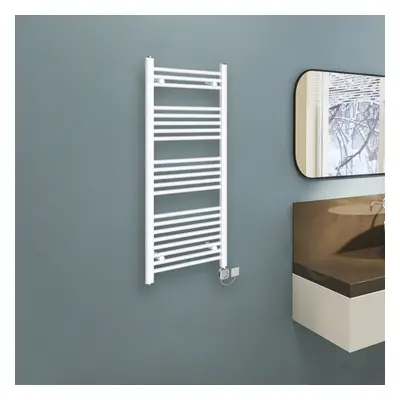 (1150x500mm, White) WarmeHaus Electric Heated Towel Rail Straight Thermostatic Bathroom Towel Ra