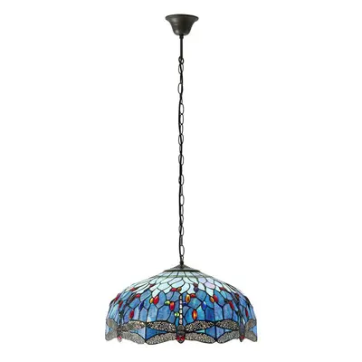 Tiffany Glass Hanging Ceiling Pendant Light Blue Dragonfly Lamp Shade i00110