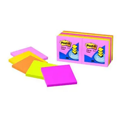 3M Company Sticky note Note Pop-Up Refills Neon Colors